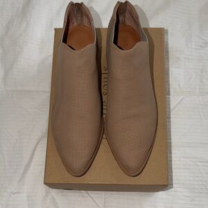 Gentle Souls Beige Perforated Ankle Boots